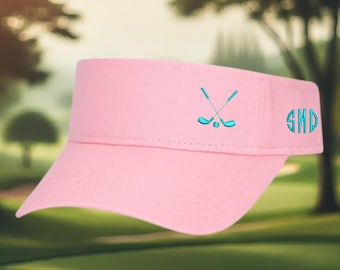 Monogrammed Golf Visor | Gift for Golfer | Women&#39;s golf visor | Personalized sports visor | golf mom gift | golf nana| Golf tournament gift