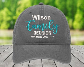 Embroidered Family Reunion Baseball Hat: Personalized Keepsake