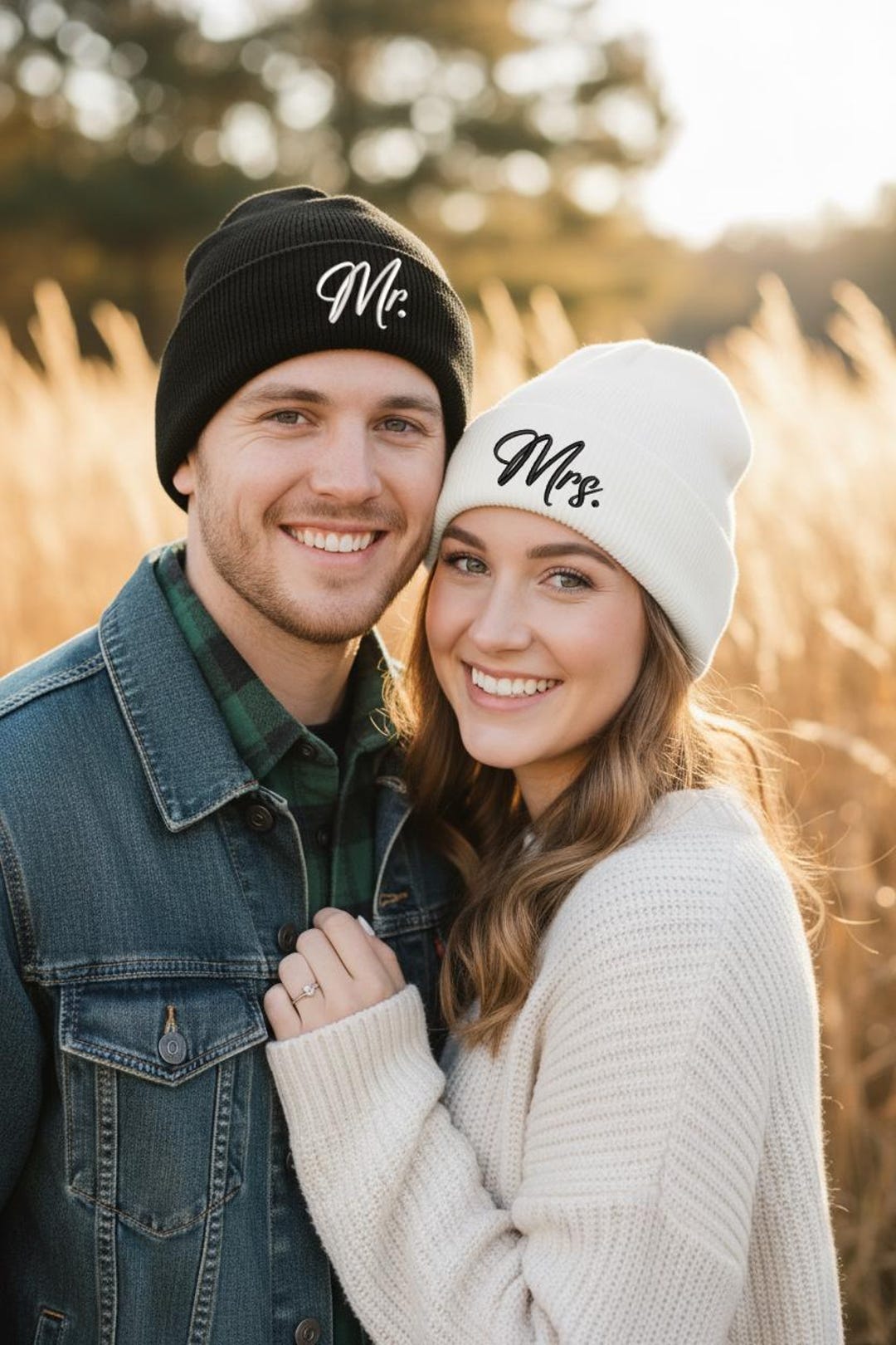 Mr and Mrs Beanie, Matching Winter Hats for Couples - Etsy  display picture 1