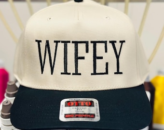 Wifey Embroidered Cap: Honeymoon Bride Gift