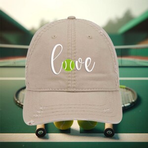 Tennis Love Distressed Hat, Distressed tennis cap, Love tennis hat, Tennis Mom Hat, Tennis player hat, Tennis Gift, Tennis team hat