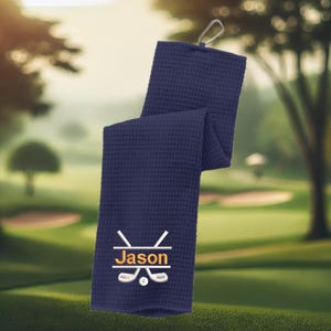 Golf Towel with name, Custom Golf towel, gift for golfer, embroidered golf towel,personalized golf Towel, golf accessories, golf gift