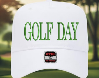Golf Day Embroidered Cap: Women's & Men's Clubhouse Style