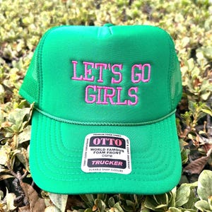 Let's Go Girls Embroidered Trucker Hat: Country Music Style