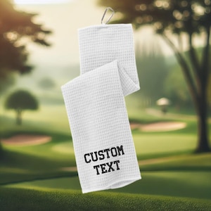 Custom Golf Towel, monogram golf towel, Personalized Golf Towel, embroidered golf towel,gift for golfer,gift for him,gift for her(ONE PIECE)