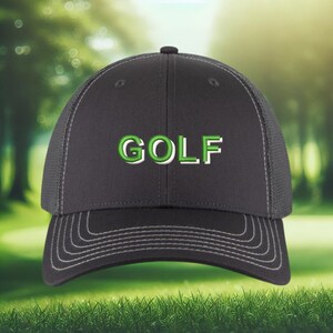 Embroidered Golf Trucker hat, Gift for Golf Player, Golf Gift, Golfer Trucker Hat, Dad Trucker hat, Father&#39;s Dady gift, Dad Birthday gift