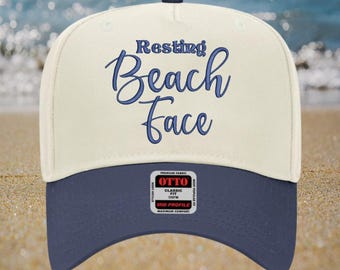 Resting Beach Face Hat: Trendy Snapback, Summer Vacation Accessory