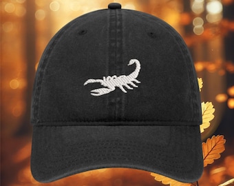 Vintage Scorpio Embroidered Baseball Cap – Adjustable Olive  display picture 1