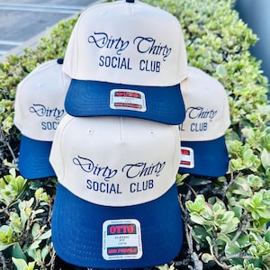 Dirty Thirty Social Club Hat, Funny 30th Birthday Gift, Milestone Birthday Cap,Thirty and Thriving Party Hat 30th Birthday Club Apparel