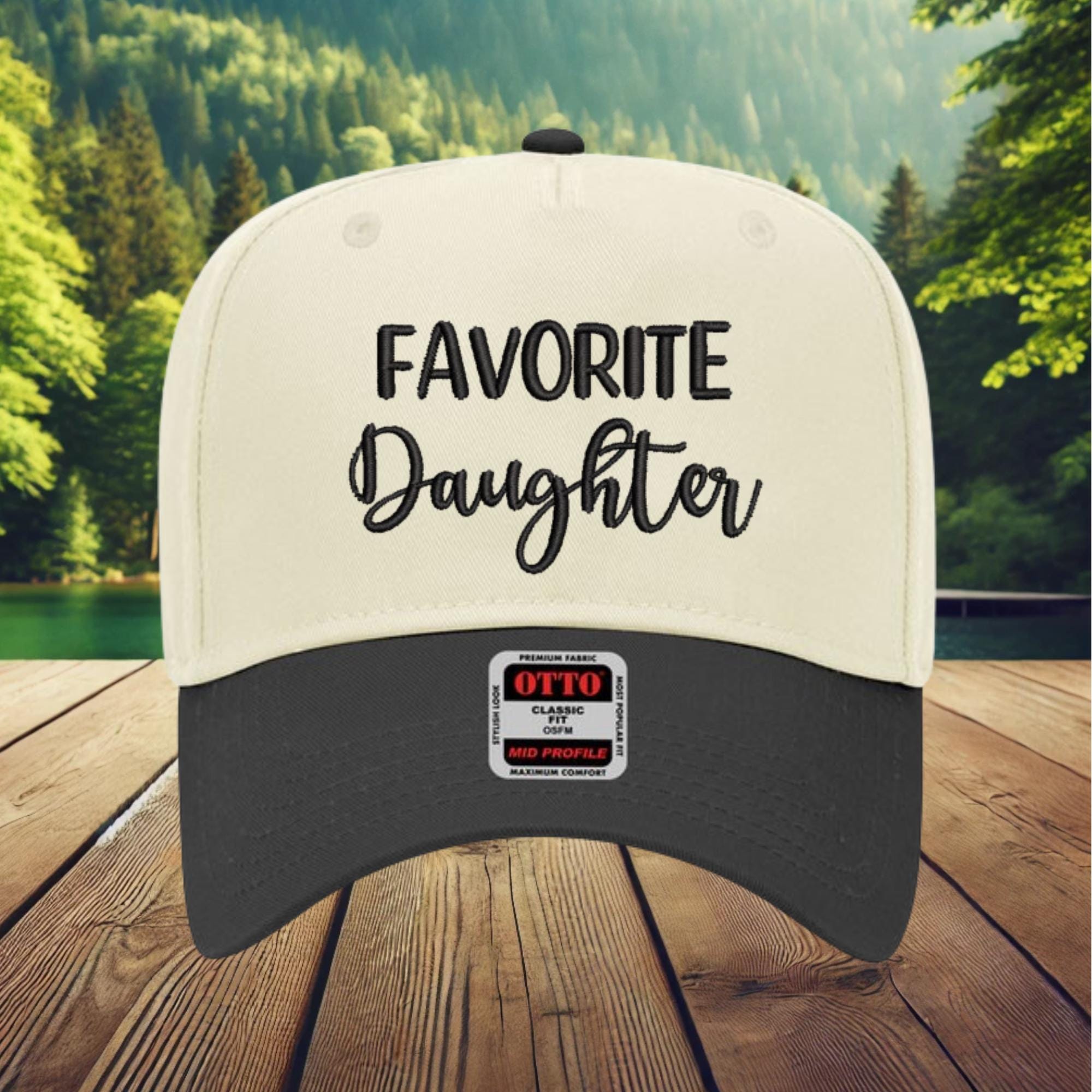 Favorite Daughter Embroidered Trucker Hat, Funny Gift for  display picture 2