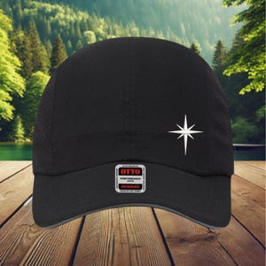 May include: Black running cap with a white star design and a red "OTTO PERFORMANCE RUNNING" label.