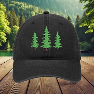 Pine Tree Hat, Forest Tree Hat, Hiking hat,Camping Hat, Nature hat, Christmas tree cap, adventure hat, outdoor hat