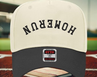 Homerun Embroidered Trucker Hat: Two-Tone Baseball Cap