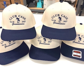 Personalized Bachelor Party Hat, Custom Groomsmen Cap