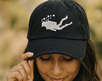 Gorro de buzo bordado: Regalo para buceadores