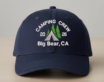Gorro de camping bordado, gorra para excursiones en grupo