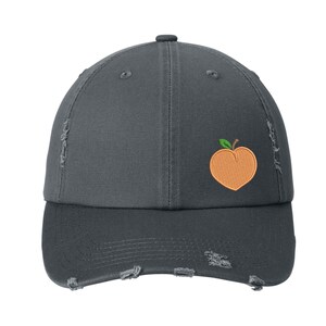 Peach hat, peach, distressed hat, summer hat,  peach cap, fruit hat, peach lover, peaches