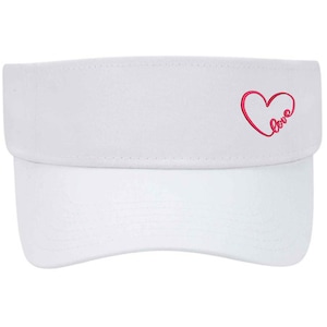 Love Visor, heart visor, romance visor, valentines visor gift, womens visor, visor gift
