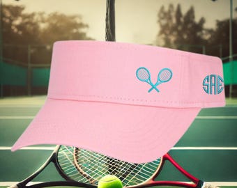 Monogrammed Tennis Visor, Tennis Sports Hat, Tennis Gift, Tennis Player Hat, Gift for Tennis Lovers, Tennis Team Visors, Tennis Match HatS