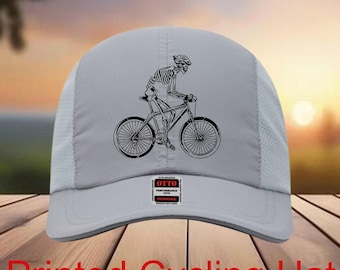 Skeleton Cyclist Hat: Moisture-Wicking Bike Rider Cap
