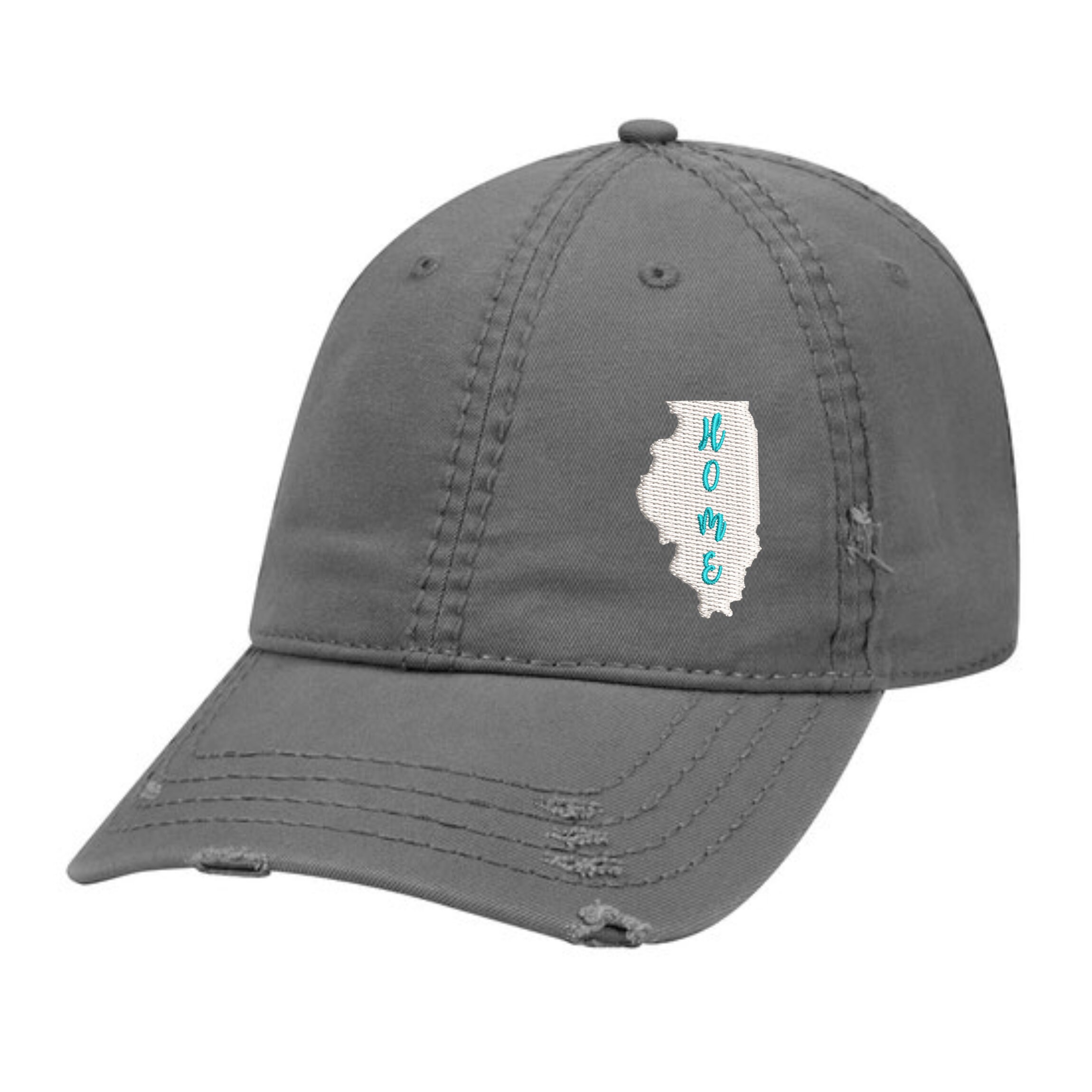 Illinois State Hat, Illinois home, Illinois pride, Illinois baseball hat, Illinois Gift, Illinois hat, Distressed hat, Illinois trucker hat