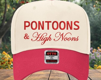 Pontoons & High Noons Trucker Hat: Lake Life Party Cap