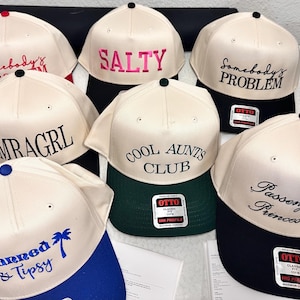 Custom 5 Panel Two Tone Embroidered Hat, Snapback Trendy Hat, Design Your Own Personalized Hat,Rally Baseball Cap