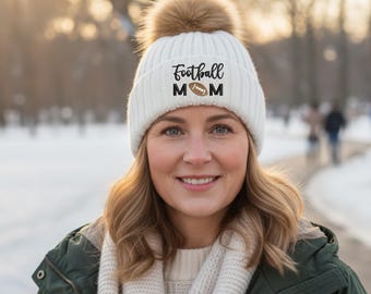 Football Mom Beanie, Sports Mom Winter Hat
