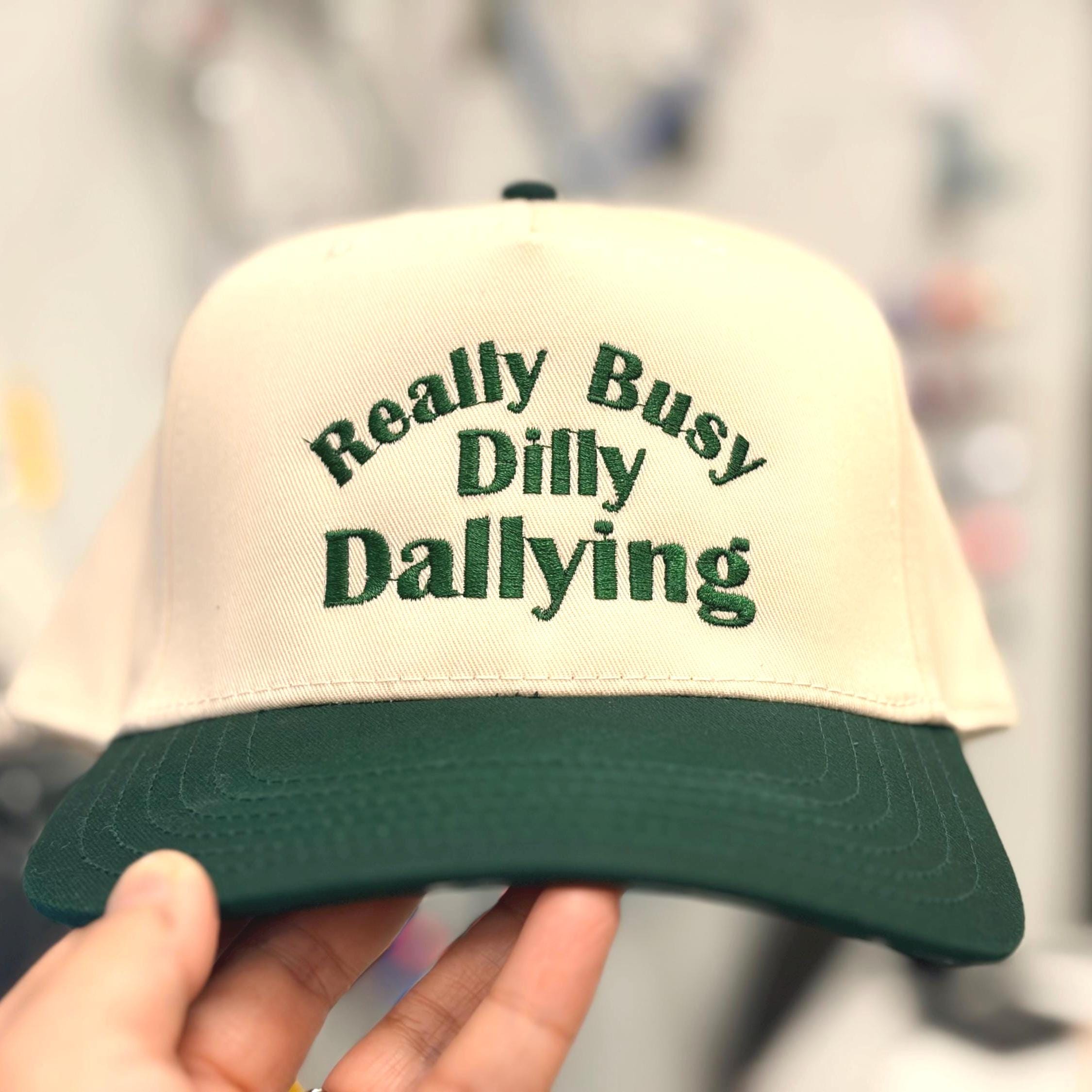 Embroidered Really Busy Dilly Dallying Cap: Funny  display picture 3