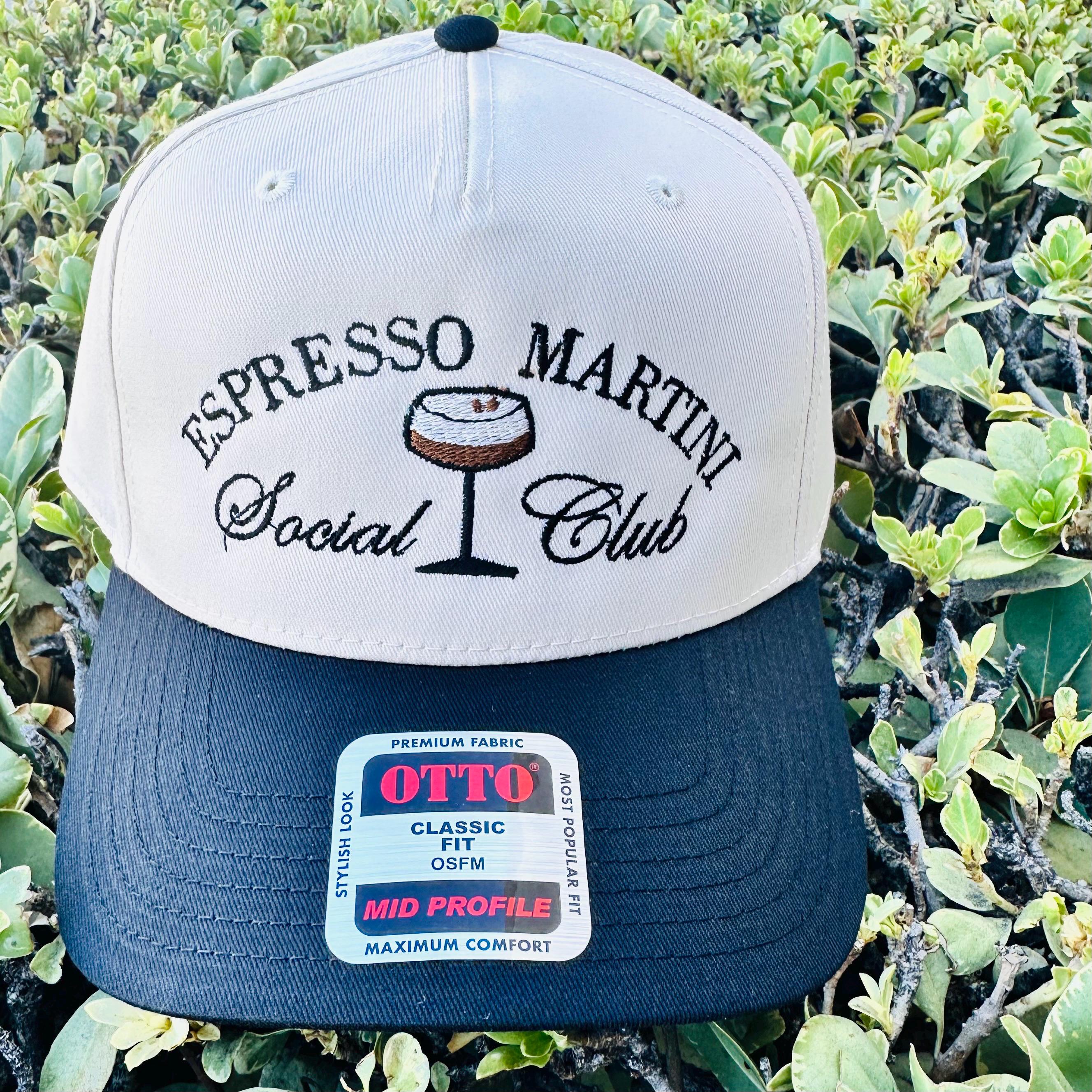 Espresso Martini Social Club Custom Hat Pearl Chain Bow Coquette Espresso Martini Hat – Ginnecarow main image 3