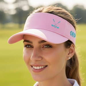 Monogrammed Golf Visor:  Embroidered Sports Golf Hat for men and women