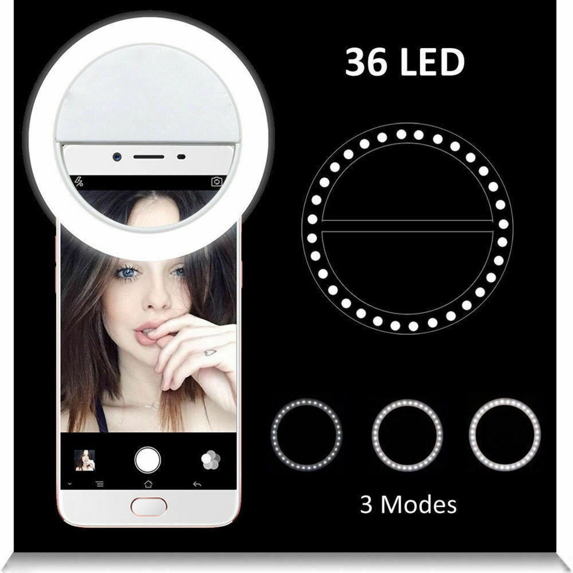 Selfie Portable LED Ring Light Flash For phones and tablets Etsy