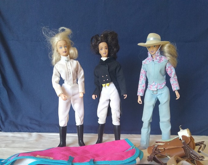Three Traditional Breyer Rider Dolls Tack Etsy