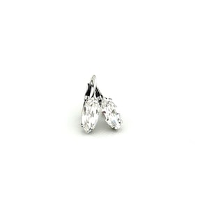 Clear Austrian Crystal Marquise Drop Earrings / Antique Silver / Nickel Free and Lightweight / Perfect for every occasion!