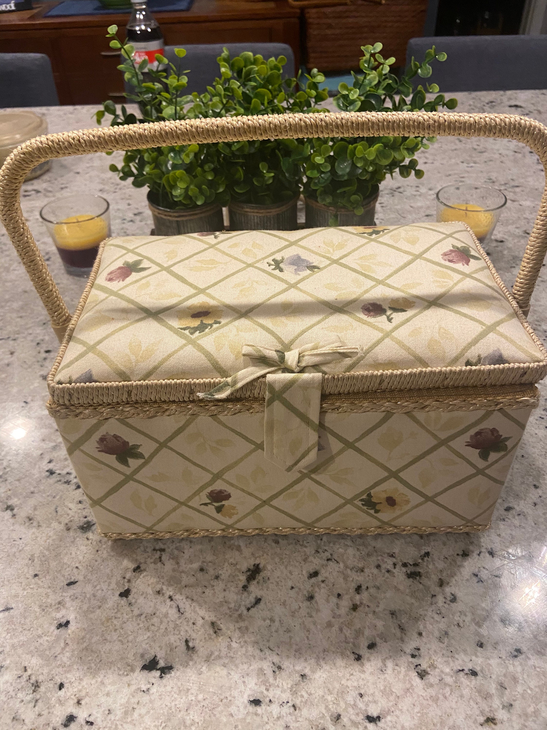 Vintage Sewing basket Etsy