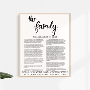 The Family Proclamation Print, Instant Download, LDS Print