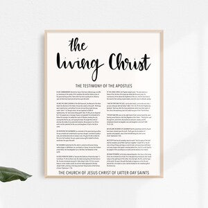 The Living Christ Print, Instant Download, LDS Print