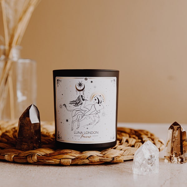 Taurus Scented Candle | Zodiac | Horoscope | Spiritual Gifts for Her | Gifts for Friends | Cruelty Free | Luxury Candle