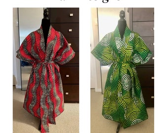Kimono Ankara de gran tamaño/ Vestido africano / Quimono de tela de cera africana/ Duster estampado africano/ Ropa africana para mujeres/ Duster/ Regalo para mamá