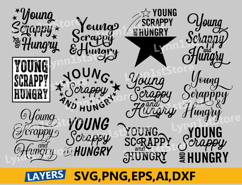 Download Hamilton Svg Young Scrappy and Hungry Typhography Broadway ...