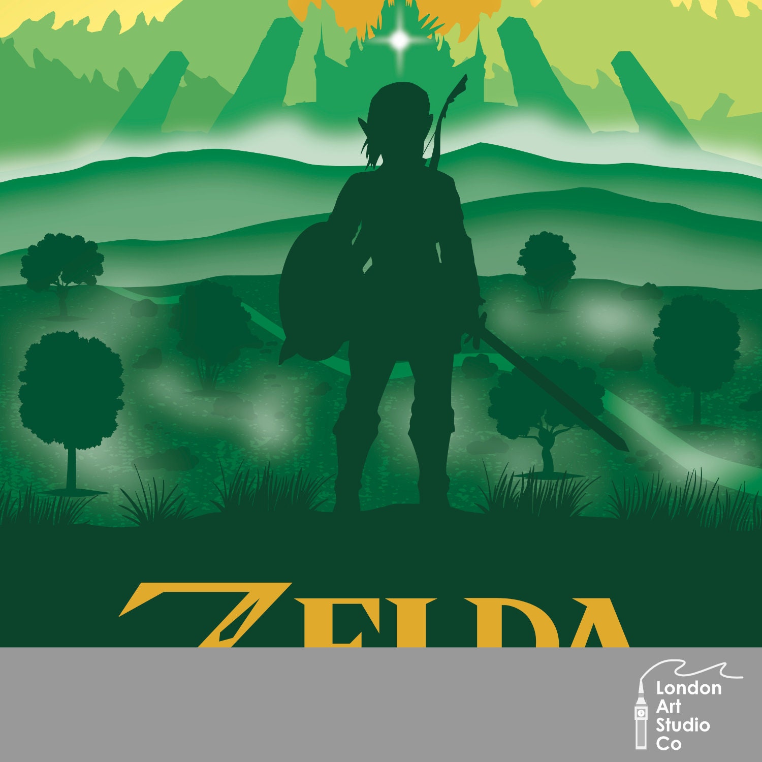 Poster Foundry The Legend Of Zelda Twilight Princess Link Video Game Gaming  Framed On Paper Print