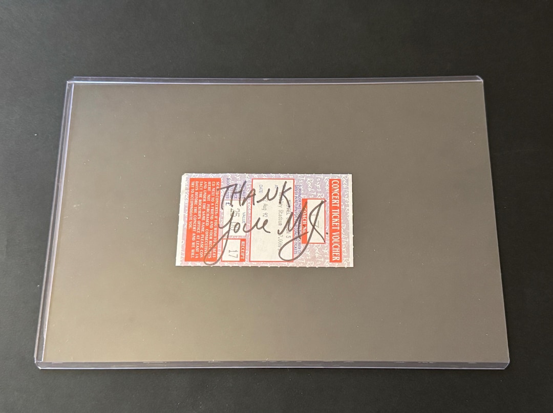 Michael Jackson Hand-signed Initials on Concert Ticket Wembley/uk 92 ...