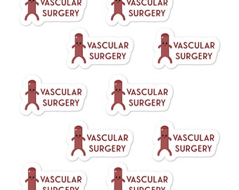 Paquete de pegatinas de cirugía cardiovascular médica / cardiovascular / vascular / cirujano / cardiología