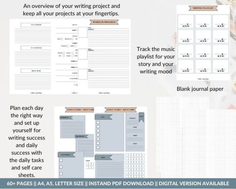 Story Book Planner Printable Workbook Novel Writing Workbook Etsy