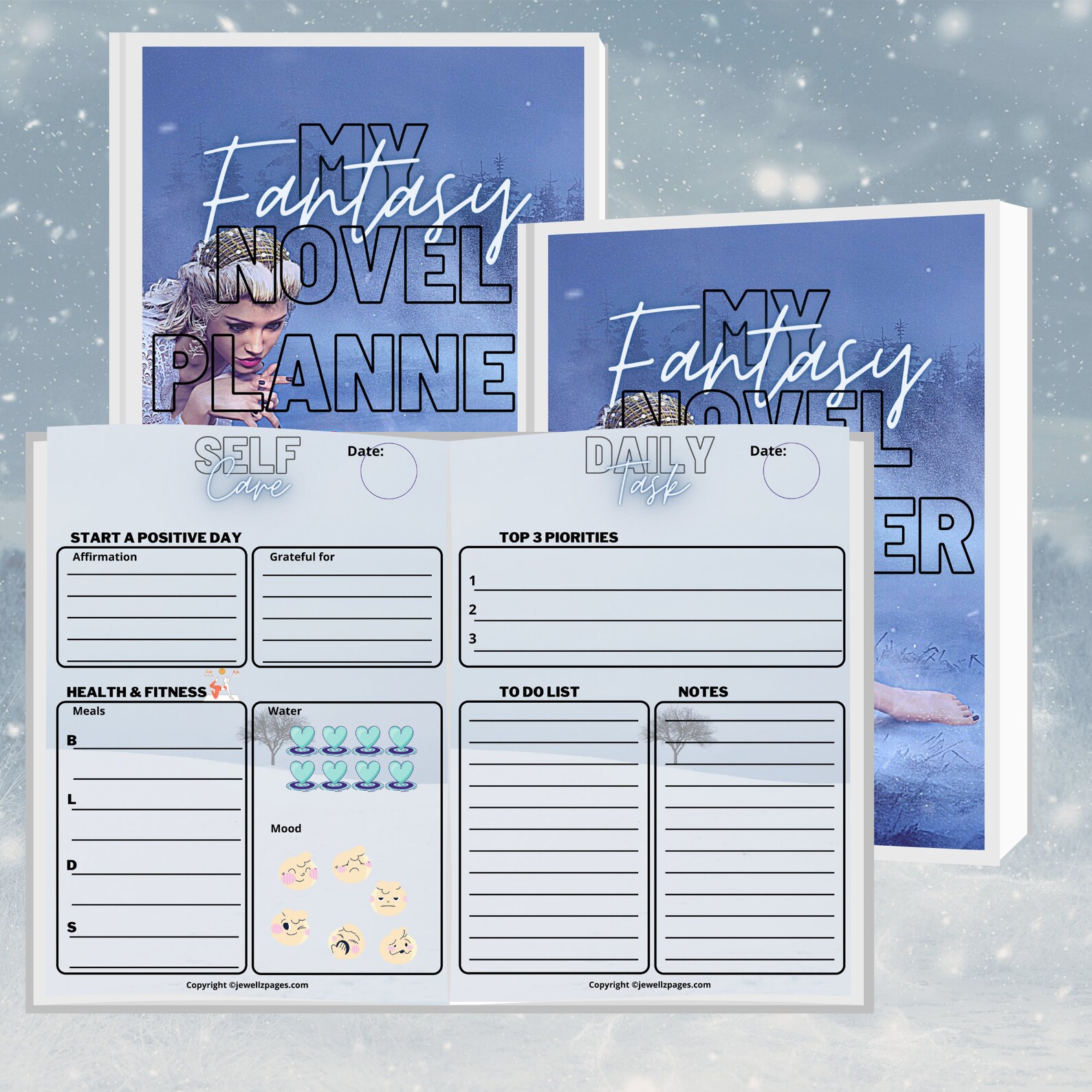 Dark Fantasy Book Planner Printable Nanowrimo Worksheets | Etsy