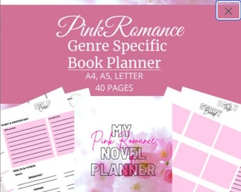 Romance Bundle | Book Planner Printable Workbook | Romance Stickers | Preptober | Nanowrimo