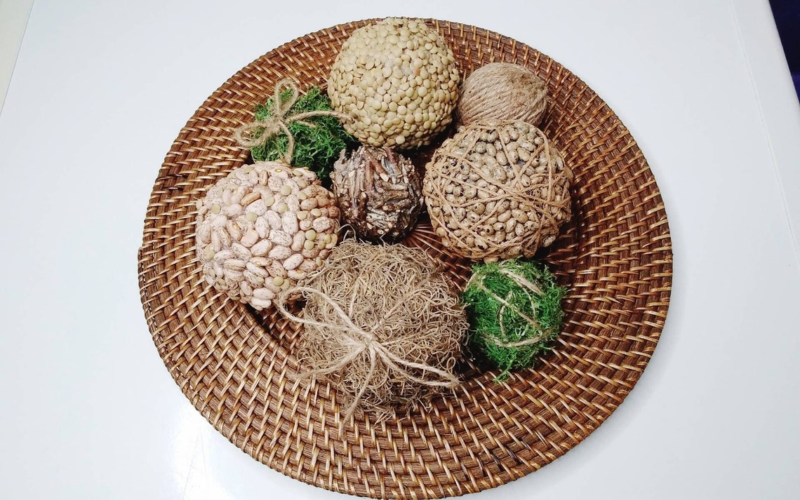 Natural textured bowl fillers set of 8 rustic country Etsy