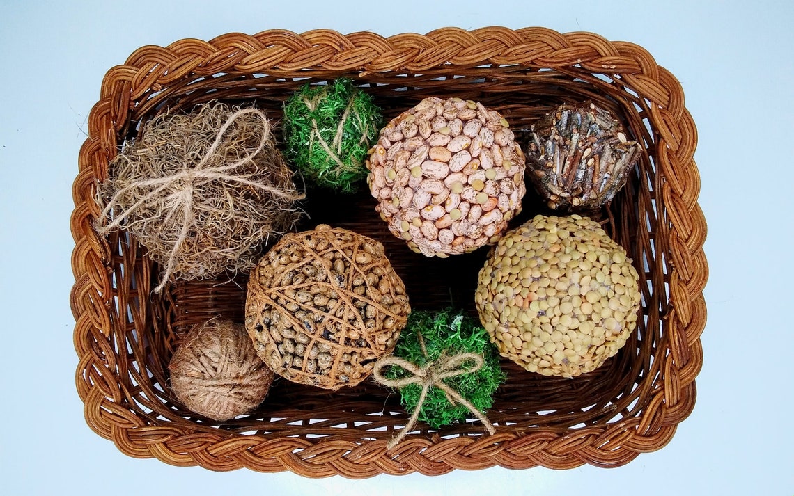 Natural textured bowl fillers set of 8 rustic country Etsy