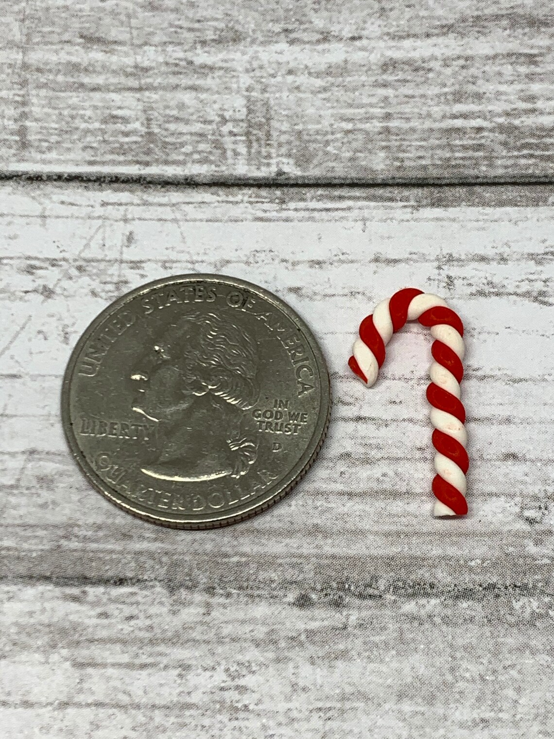 5 Fake Tiny Candy Canes Clay Candy Canes Faux Candy Canes Etsy