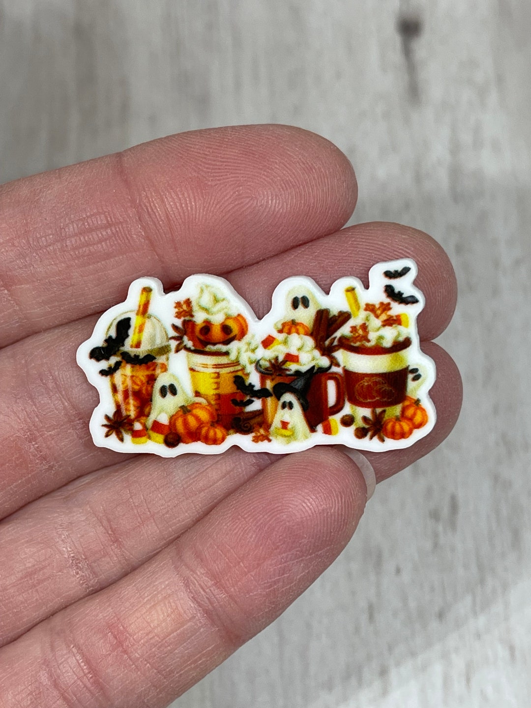 3 Halloween Resins Halloween Flatbacks Cabochons Resin Etsy